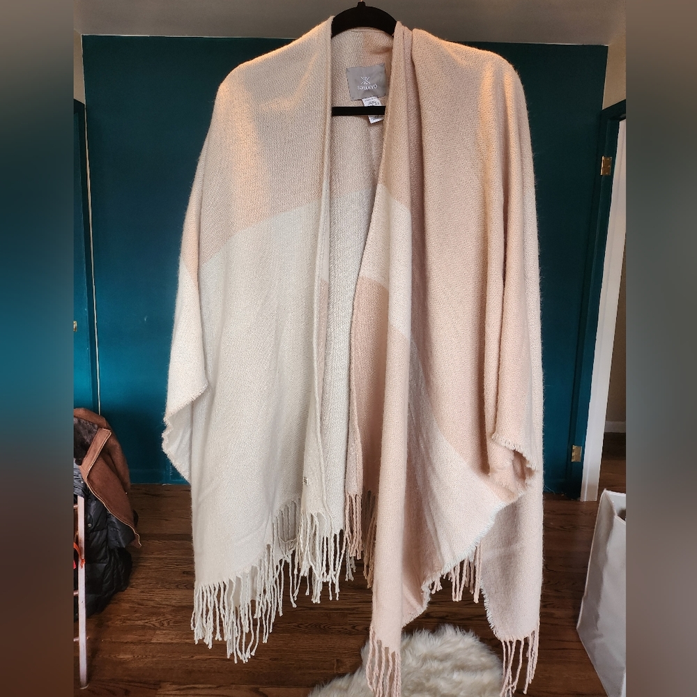 Pink Soft Poncho Wrap